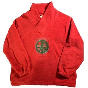 Vintage Rare Woolrich Pullover Sweater Shawl Collar Red Size M